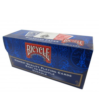 Cartouche Réf. 808 Bicycle® standard - 55 cartes - dos rouge et bleu - 12 jeux