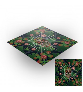 Tapis de jeux polyester - 60x60 - Jungle Calavera