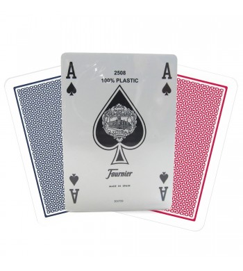 2 jeux Réf.2508 Fournier - 100 % plastiques - 55 cartes