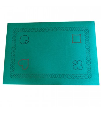 Tapis 4 symboles 48 x 70 cm feutrine vert