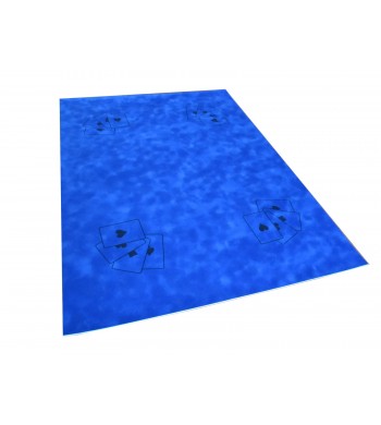 Tapis bleu 50x67cm